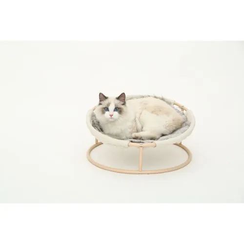 Складаний лежак Misoko&Co Pet bed round plush, 45x45x22 см, dark brown coat (HOOP31836) - фото №5