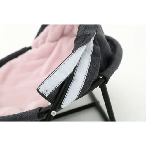 Складной лежак Misoko&Co Pet bed round plush, 45x45x22 см, grey and pink (HOOP31839) - фото №4