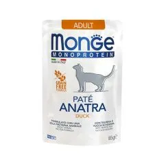 Влажный корм Monge Cat MONOPROTEIN Adult 100% утка 0,085кг (70013703)