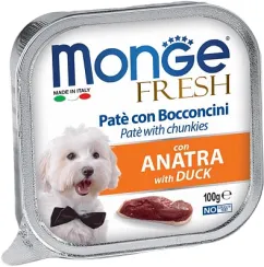 Вологий корм Monge Dog FRESH з качкою 0,1кг (70013048)