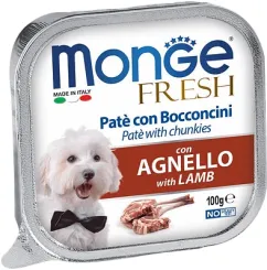 Вологий корм Monge Dog FRESH з ягням 0,1кг (70013055)