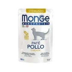 Влажный корм Monge Cat MONOPROTEIN Sterilised 100% курица 0,085кг (70013710)