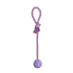 Игрушка для собак Misoko&Co Мяч с веревкой, purple, 37x5 см (SOLMISR3971V)