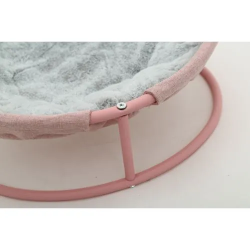 Складаний лежак Misoko&Co Pet bed round plush, 45x45x22 см, pink (HOOP31835) - фото №3