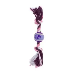 Іграшка для собак Misoko&Co Тенісний м'яч з мотузкою, purple, 30.5x5 см (SOLMISC3747V)