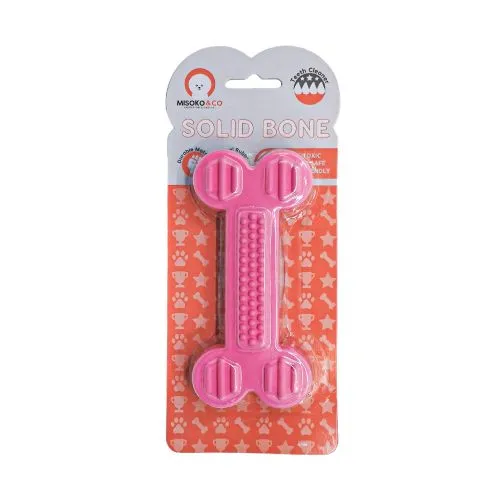 Іграшка для собак Misoko&Co Гумова кістка, pink, 14,5 см (SOLMISR4176R) - фото №3