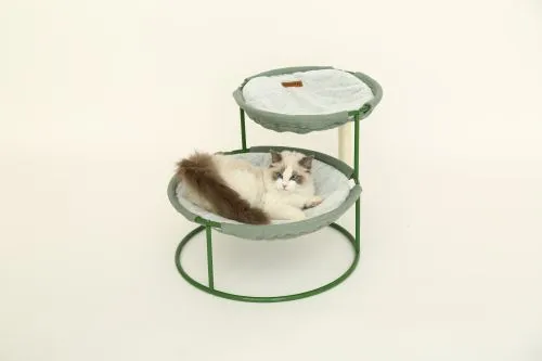 Двойной лежак Misoko&Co Pet bed, round, double, steel frame, 70x50x40 см, light green (HOOP31838) - фото №4