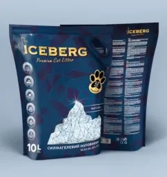 Гигиенический наполнитель ICEBERG для кошек на основе кремниевого геля, неароматизированный 10 л (4820266800093)