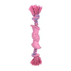 Іграшка для собак Misoko&Co Шипи з мотузкою, pink, 38 см (SOLMISR5166R)