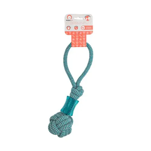 Іграшка для собак Misoko&Co Жувальна мотузка, light blue, 38 см (SOLMISC2077Z) - фото №2