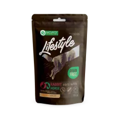 Лакомство для собак Nature's Protection Lifestyle Snack For Dogs Dried Rabbit Ears With Horse 75г (SNK46139)
