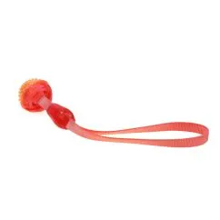 Игрушка для собак Misoko&Co Мяч с пищалкой и ремнем, orange, 35х6 см (SOLMISTR1065O)
