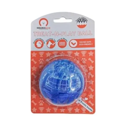 Іграшка для собак Misoko&Co М'яч для ласощів, blue, 8 см (SOLMISTR1000M) - фото №3