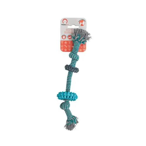 Игрушка для собак Misoko&Co Веревка с кольцами, light blue, 30.5 см (SOLMISC2121Z) - фото №2