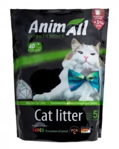Наполнитель для кошачьего туалета AnimAll Зеленый изумруд силикагелевый впитывающий 2.2 кг (5 л) (2000981045388)