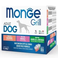 Влажный корм Monge Dog GRILL MIX лосось/ягненок/свинина/ 1,2кг (70017503)