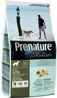 Сухий корм для дорослих собак Pronature Holistic Adult зі смаком атлантичного лосося і коричневого рису 13.6 кг (65672522137)