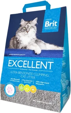 Наповнювач туалету для котів Brit Fresh Excellent 5 кг (бентонітовий) (8596025058383)