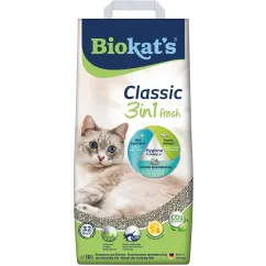 Наповнювач туалета для котів Biokat's Classic Fresh 3in1 10 л (бентонітовий) (G-613314)