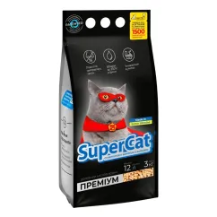 Дерев'яний наповнювач для котячого туалету Super Cat Преміум 3 кг