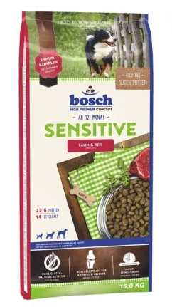 Сухий корм для собак Bosch 52190015 HPC Sensitive ягня і рис 15 кг (4015598013727)