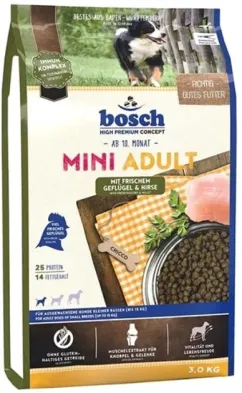Сухой корм для собак Bosch 5206003 HPC Mini Adult Птица и просо 3 кг (4015598013109)