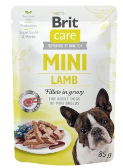 Вологий корм Brit Care Mini для собак, з філе ягняти в соусі, 85 г (100910/100215/4401)