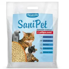 Наповнювач туалету для котів Природа Sani Pet «Універсальний» 10 кг (деревинний) (PR240119)