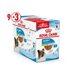 Вологий корм для цуценят мініатюрних порід Royal Canin X-Small Puppy Gravy 85г, 9+3 шт у подарунок (домашня птиця)