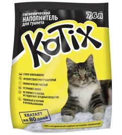 Силикатный наполнитель Kotix для кошачьего туалета, 7,6 л