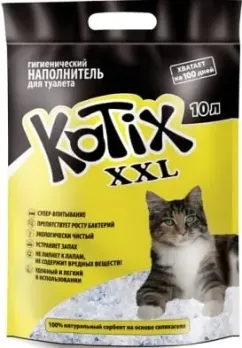 Наполнитель силикагелевый Kotix без аромата 10л для кошачьего туалета
