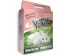 Наполнитель соевый Kotix Tofu Honey Peach 2,55кг (6л) с ароматом сладкого персика для кошачьего туалета