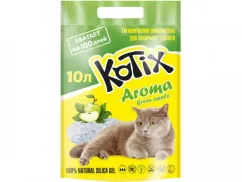 Наповнювач для котячого туалету Kotix Aroma Green Apple Силікагелевий поглинаючий 10 л