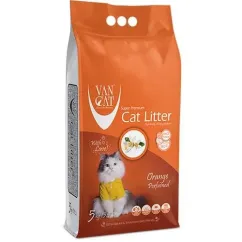 Наполнитель для кошачьего туалета Van Cat Super Premium Quality Orange Бентонитовый комковочный 5 кг (6 л)