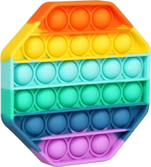 Іграшка-антистрес UFT Pop it rainbow Вічна пупирка восьмикутник (popit8) (4820176273031) - фото №2